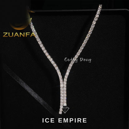 Iced Out Rose Gold Plated Moissanite Cuban Chain