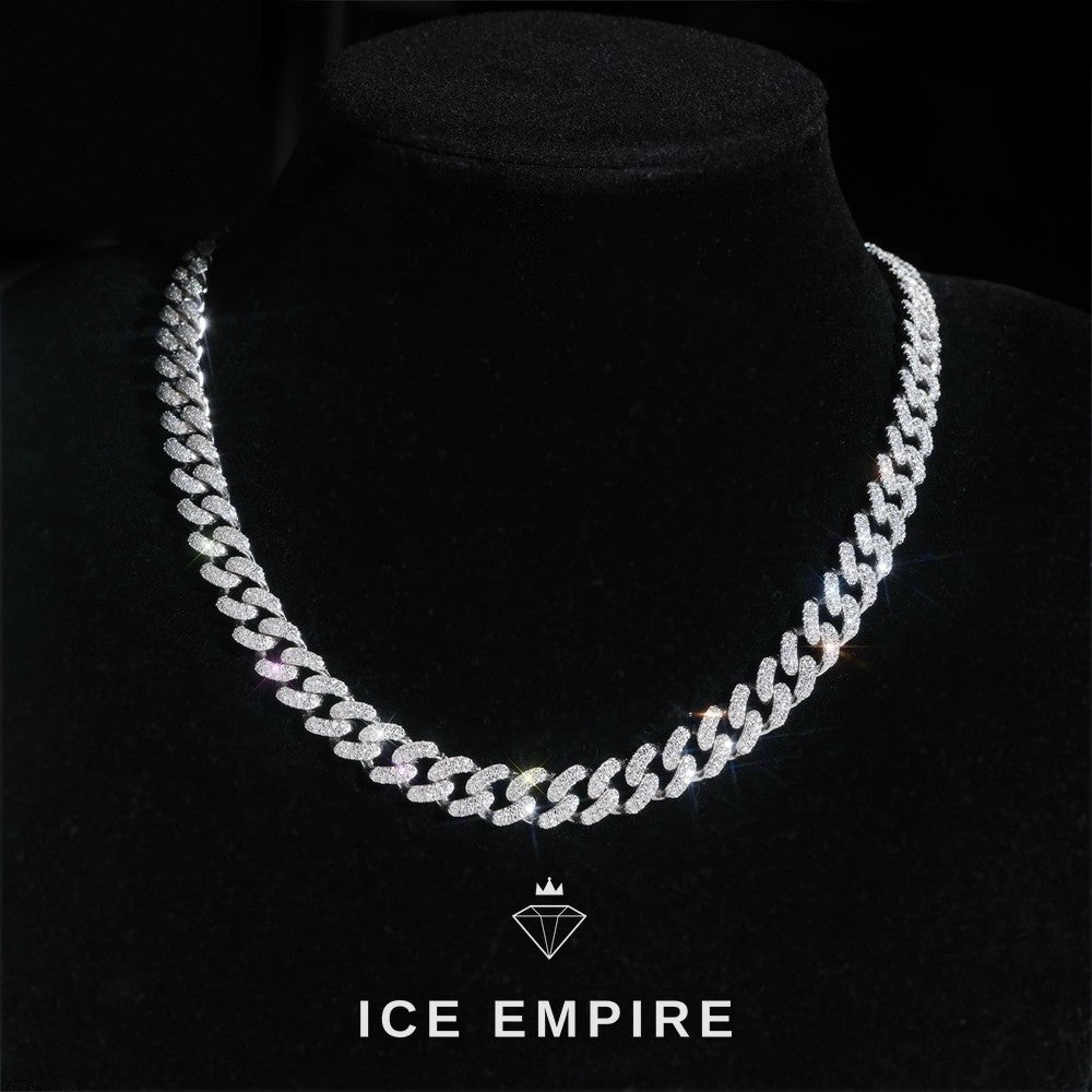 Iced Out Rose Gold Plated Moissanite Cuban Chain
