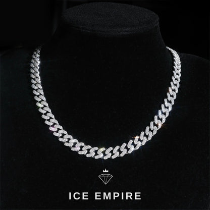 Iced Out Rose Gold Plated Moissanite Cuban Chain