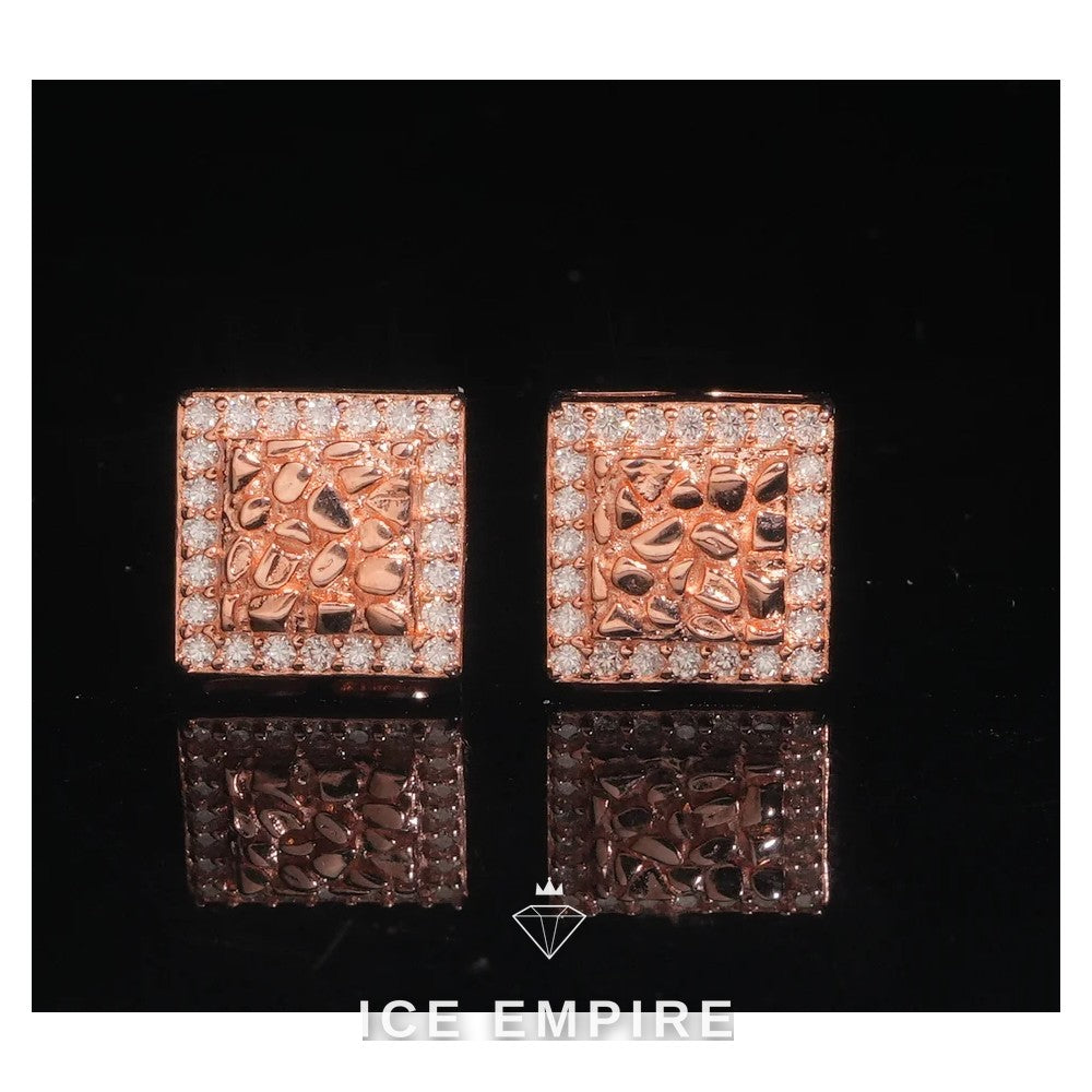 Iced Out 925 Silver Moissanite Earrings