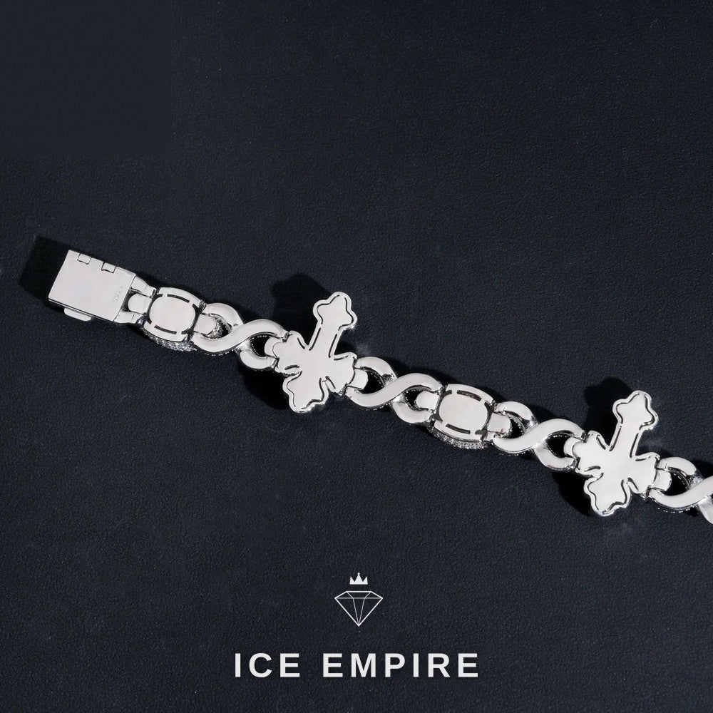 Iced Out Baguette Gold Plated Moissanite Cuban Chain