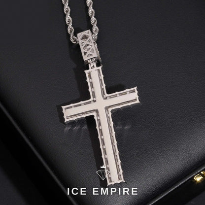 Iced Out Baguette 925 Silver Moissanite Pendant