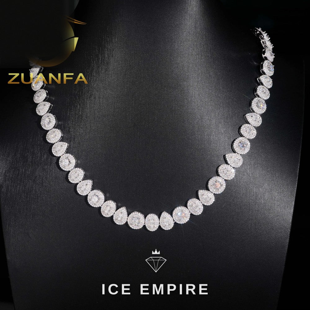 Iced Out Rose Gold Plated Moissanite Cuban Chain