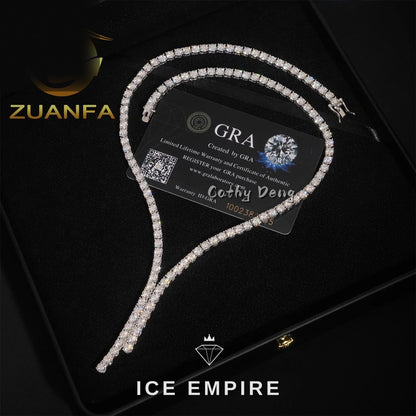 Iced Out Rose Gold Plated Moissanite Cuban Chain