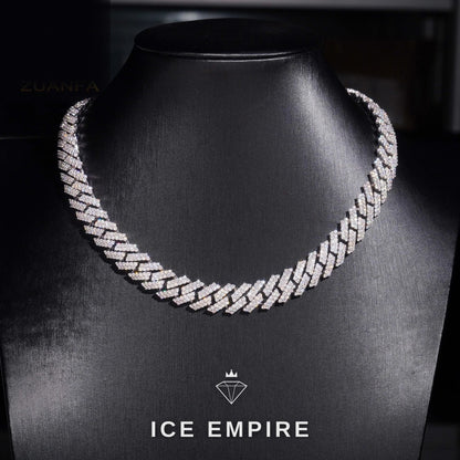 Iced Out 925 Silver Moissanite Cuban Chain