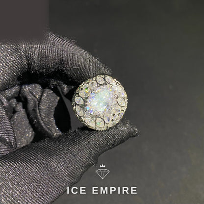 Iced Out 925 Silver Moissanite Ring