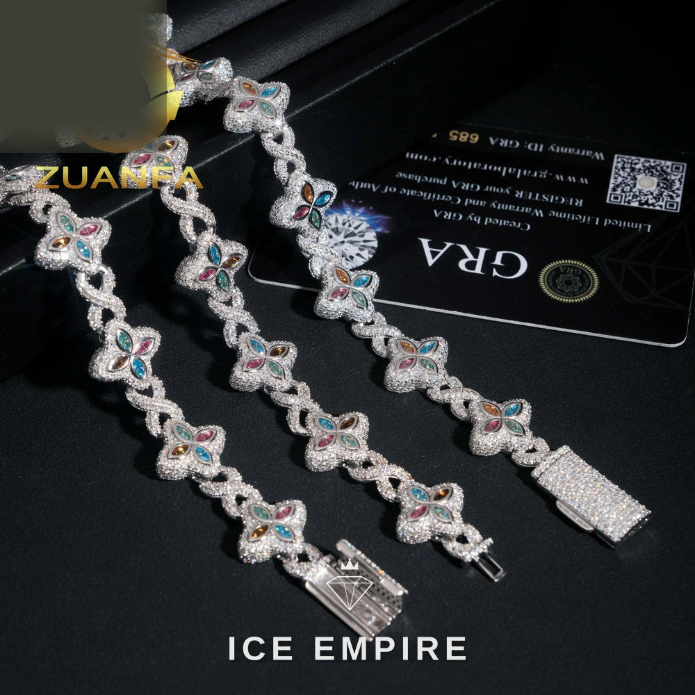 Iced Out Gold Plated Moissanite Cuban Chain