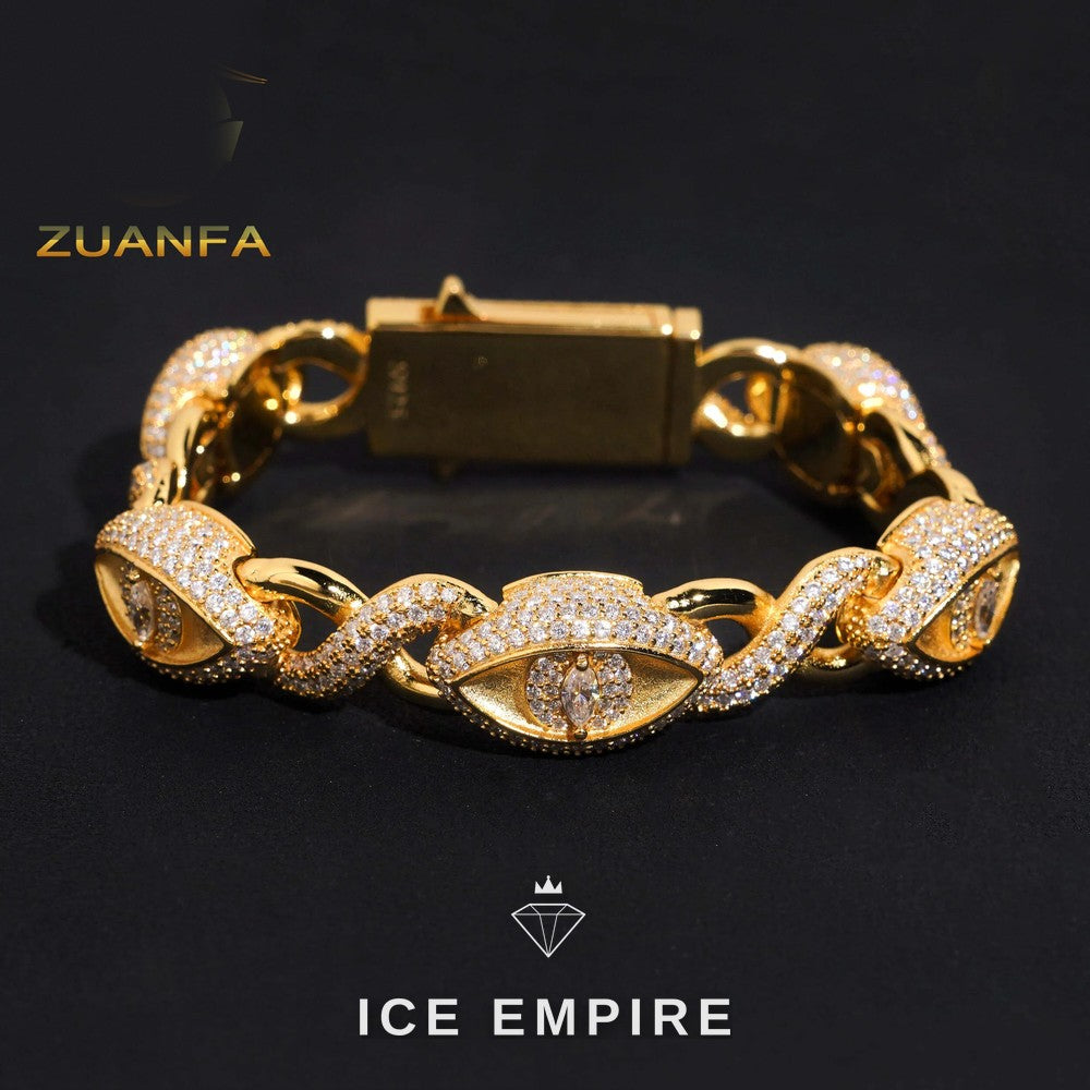 Iced Out 925 Silver Moissanite Cuban Chain