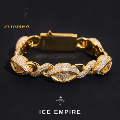 Iced Out 925 Silver Moissanite Cuban Chain