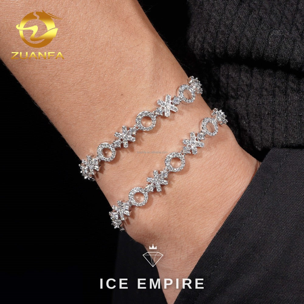 Iced Out 925 Silver Moissanite Tennis Bracelet