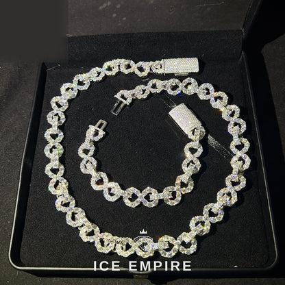 Iced Out Rose Gold Plated Moissanite Cuban Chain