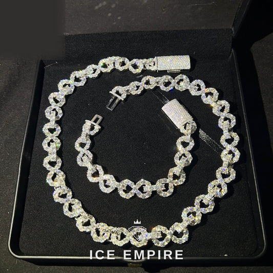 Iced Out Rose Gold Plated Moissanite Cuban Chain