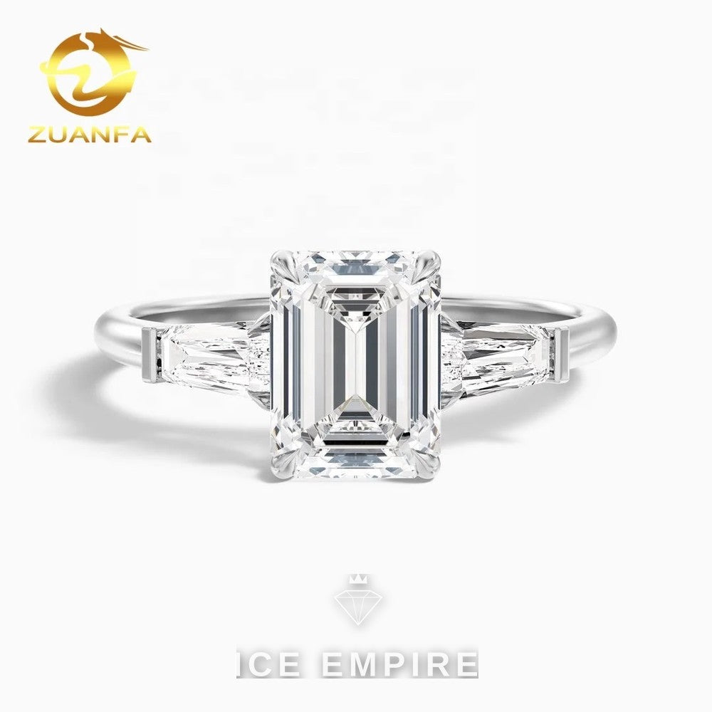 Iced Out 14K Gold Lab Grown Diamond Engagement Ring