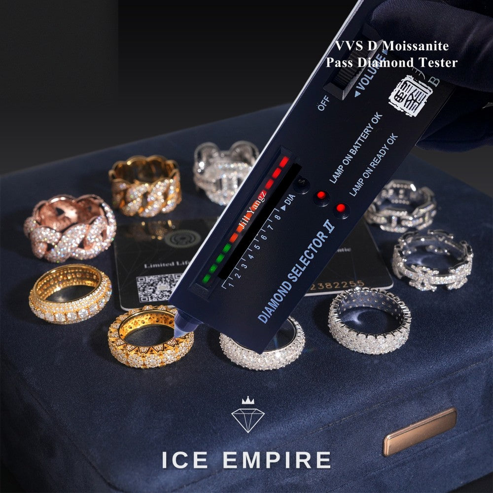 Iced Out Baguette Gold Plated Moissanite Ring