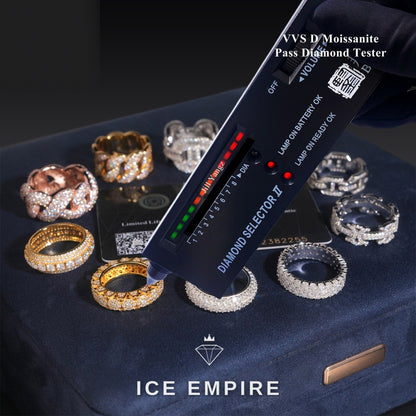 Iced Out Baguette Gold Plated Moissanite Ring