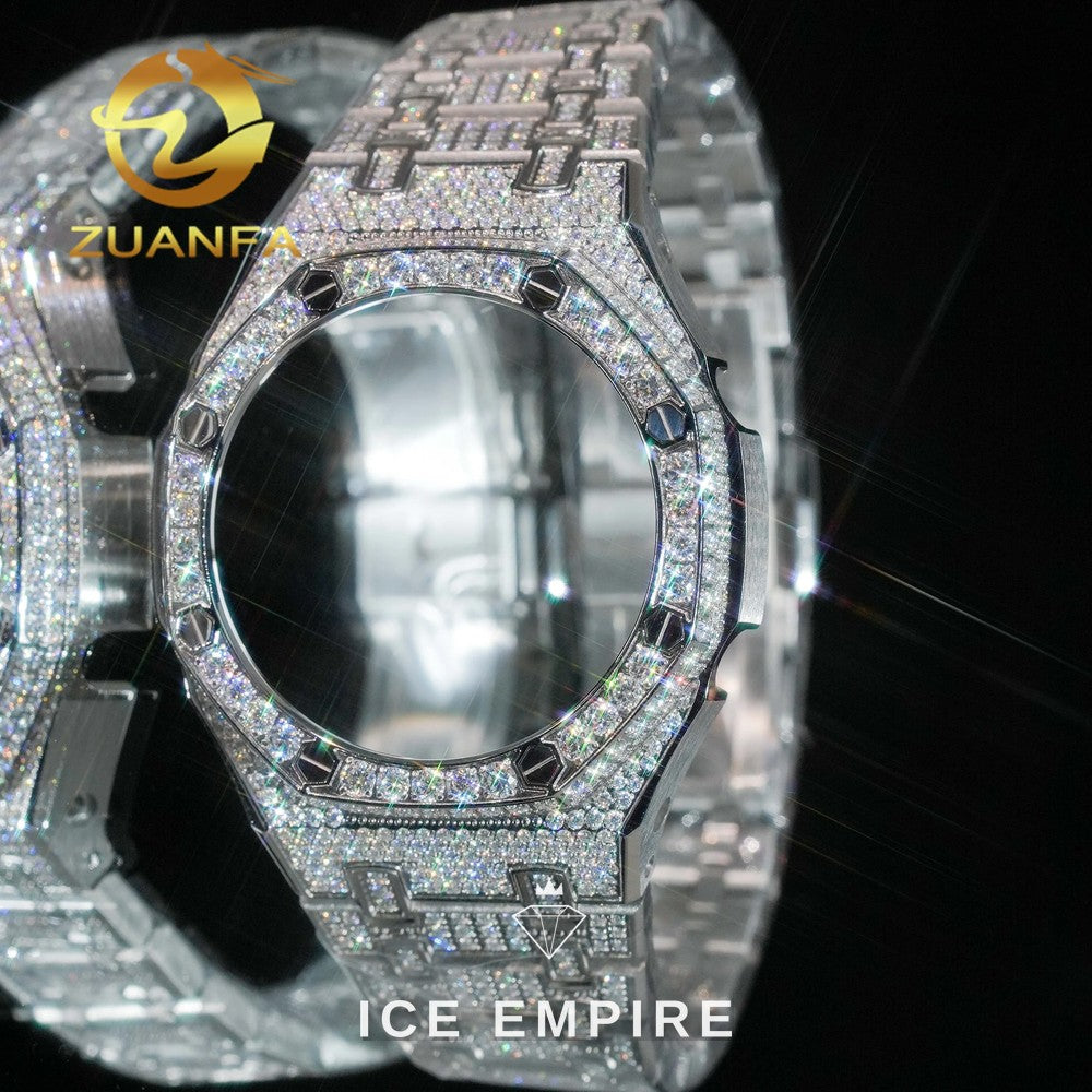 Iced Out 925 Silver Moissanite Watch