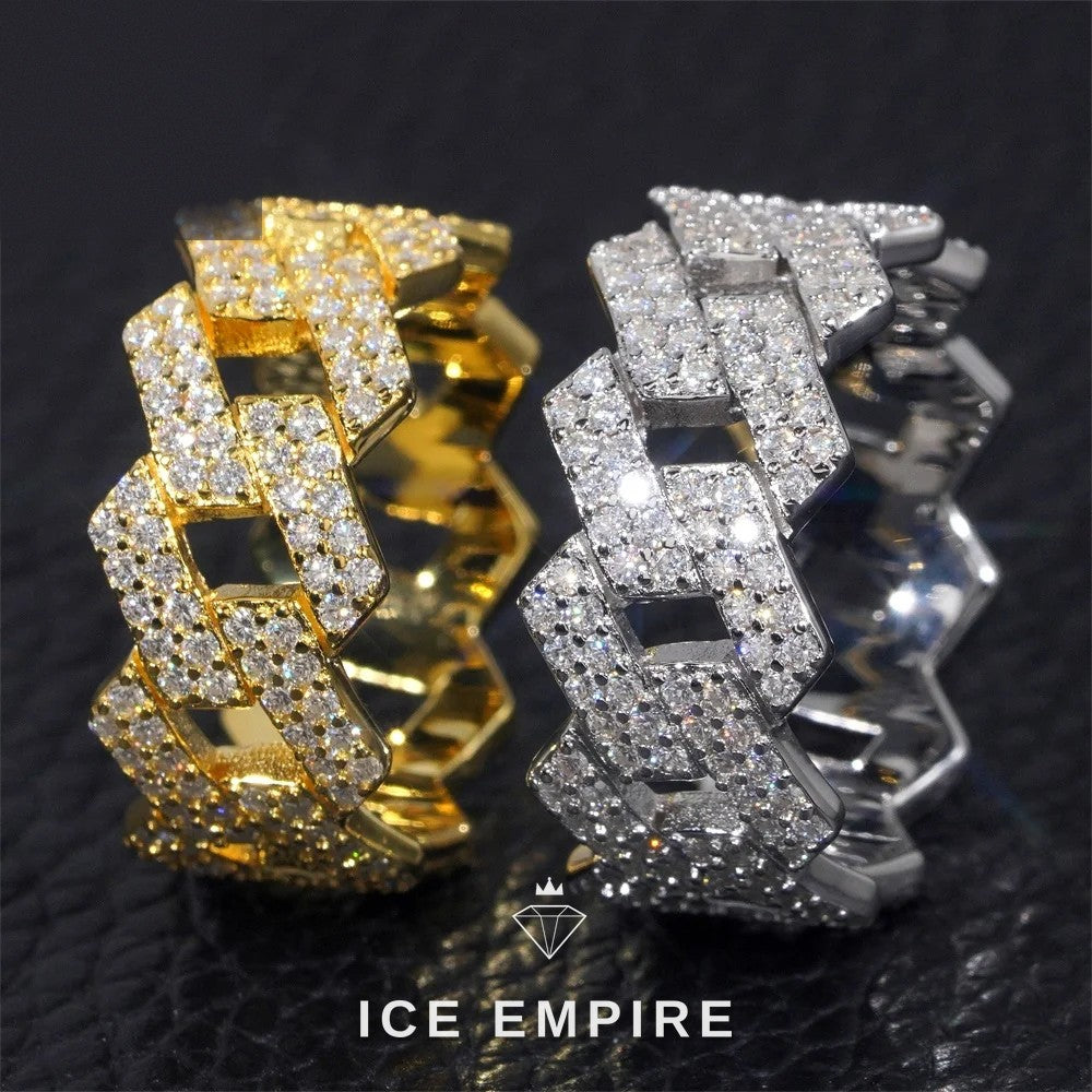 Iced Out 925 Silver Moissanite Cuban Chain