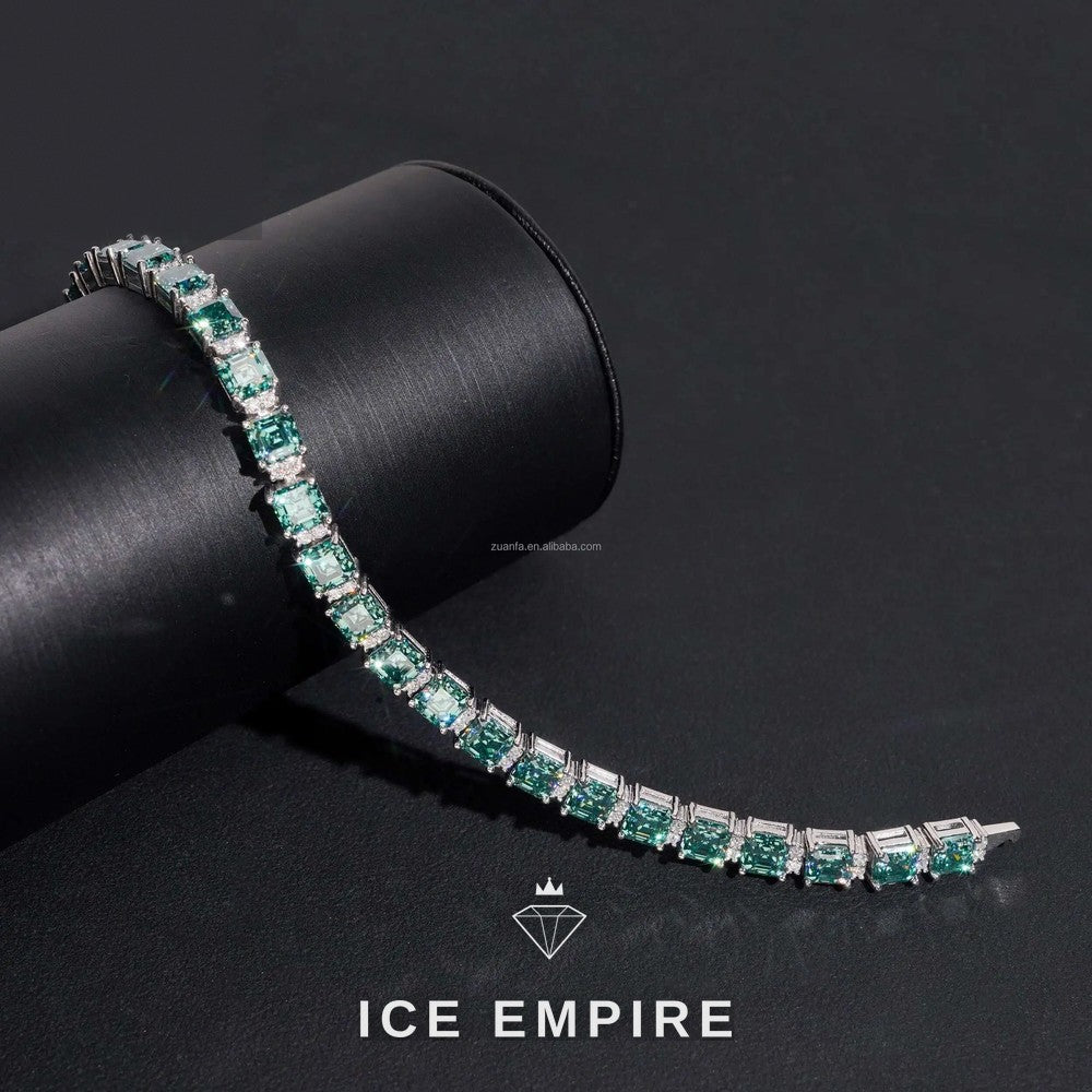 Iced Out 925 Silver Moissanite Tennis Chain