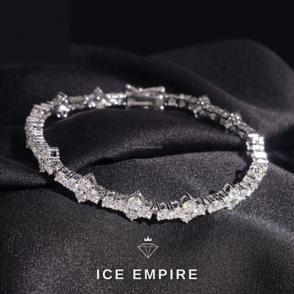Iced Out 925 Silver Moissanite Tennis Chain