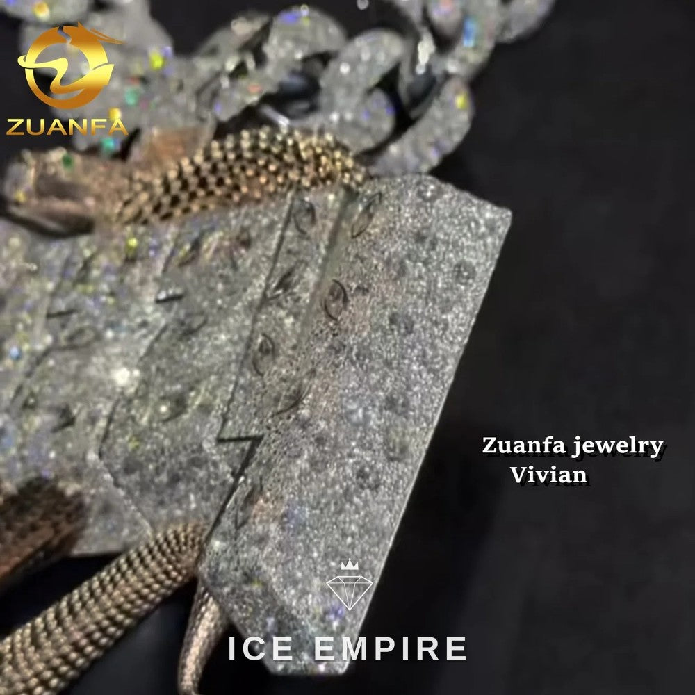 Iced Out 925 Silver Pendant