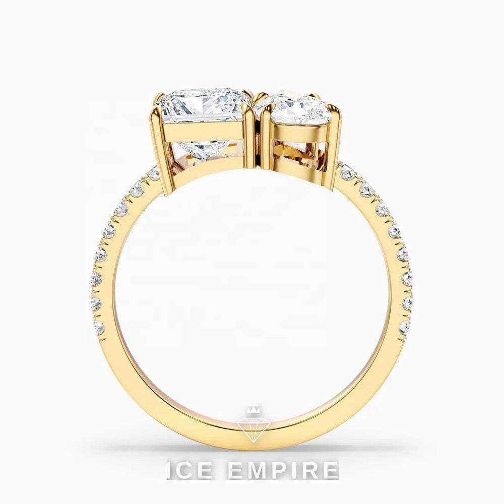 Iced Out Gold Plated Lab Grown Diamond Ring