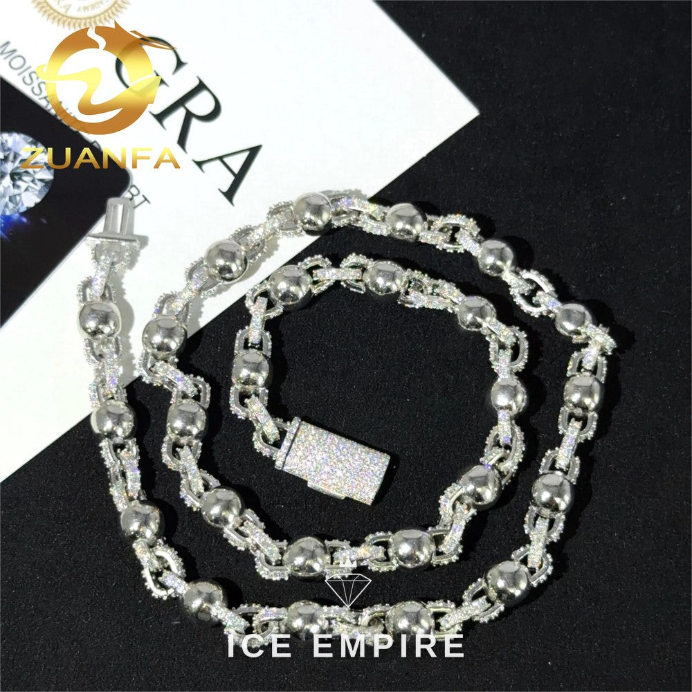 Iced Out Rose Gold Plated Moissanite Cuban Chain