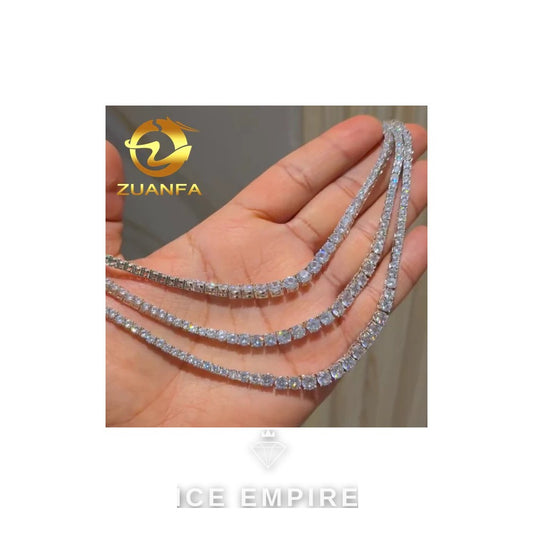 Iced Out Rose Gold Plated Moissanite Cuban Chain