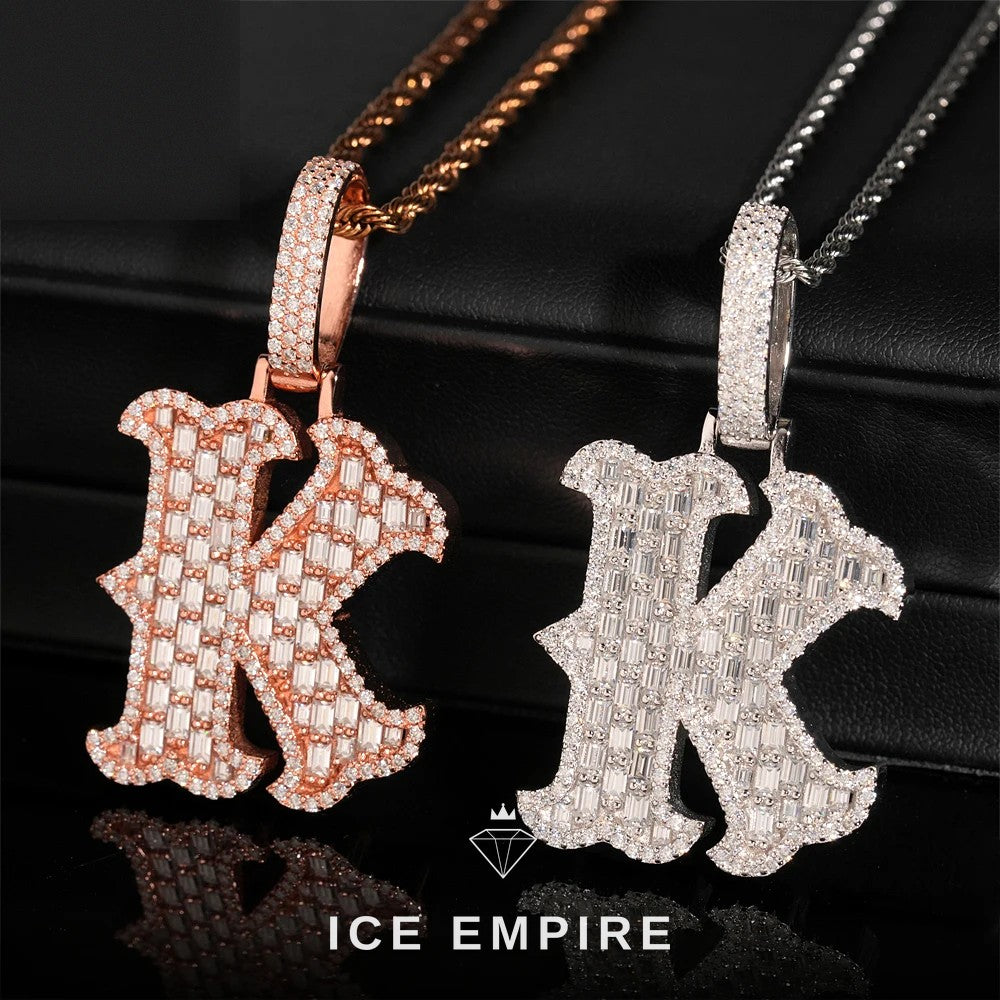 Iced Out Rose Gold Plated Moissanite Pendant