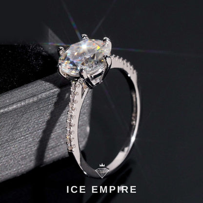 Iced Out Gold Plated Moissanite Wedding Band