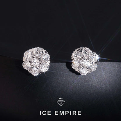 Iced Out Rose Gold Plated Lab Grown Diamond Earrings