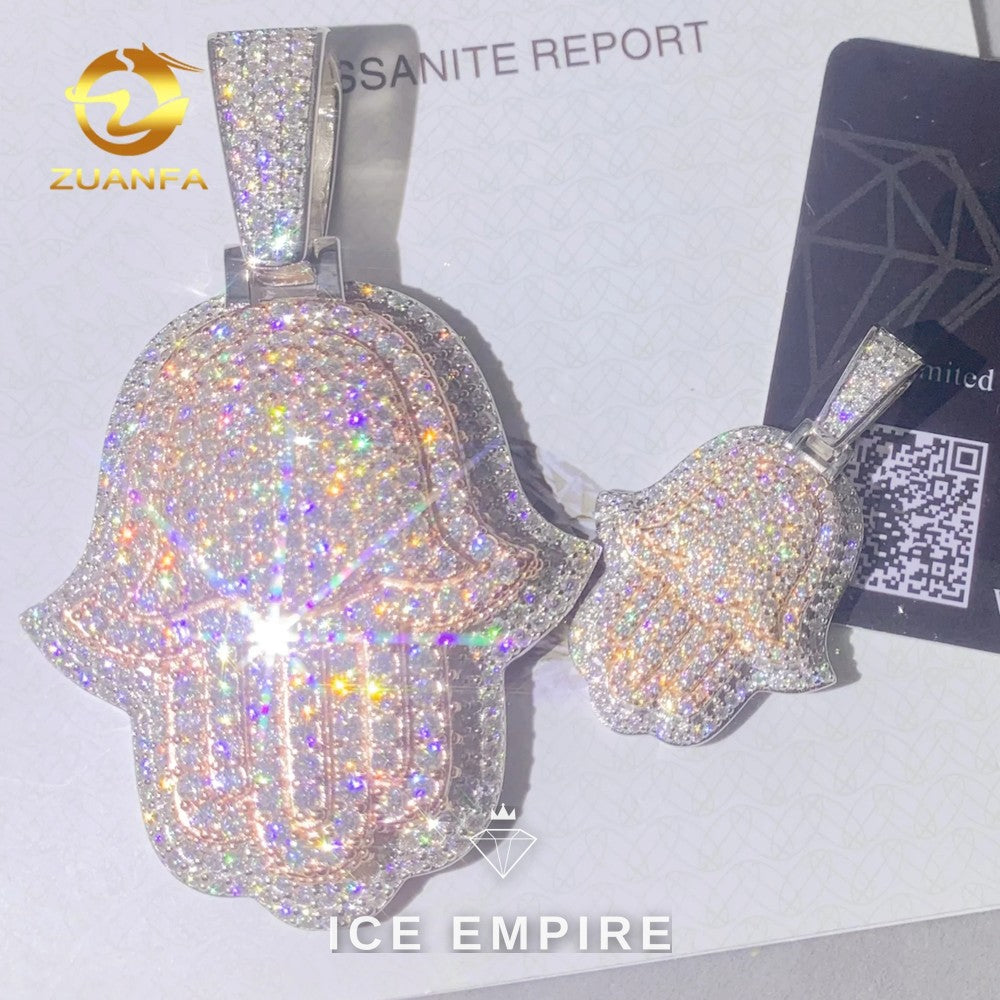 Iced Out 925 Silver Moissanite Pendant