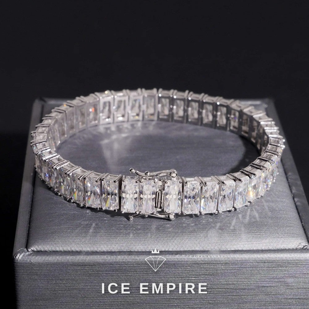Iced Out 925 Silver Moissanite Tennis Bracelet