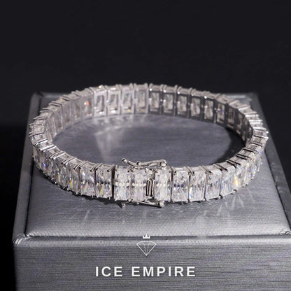Iced Out 925 Silver Moissanite Tennis Bracelet