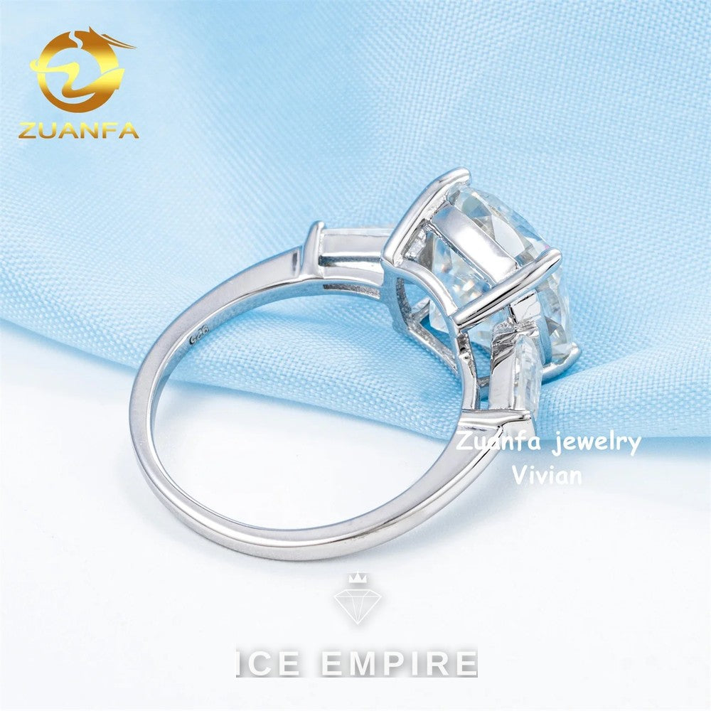 Iced Out 925 Silver Moissanite Ring
