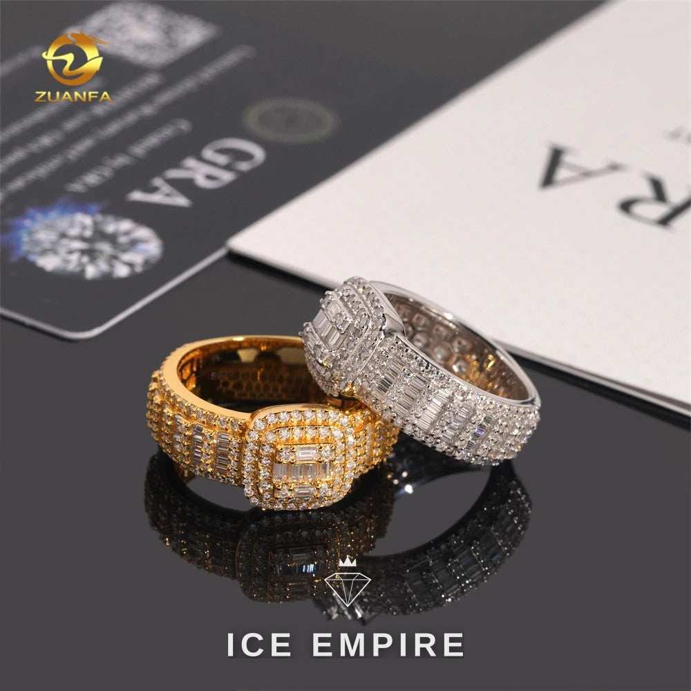 Iced Out 925 Silver Moissanite Cuban Chain