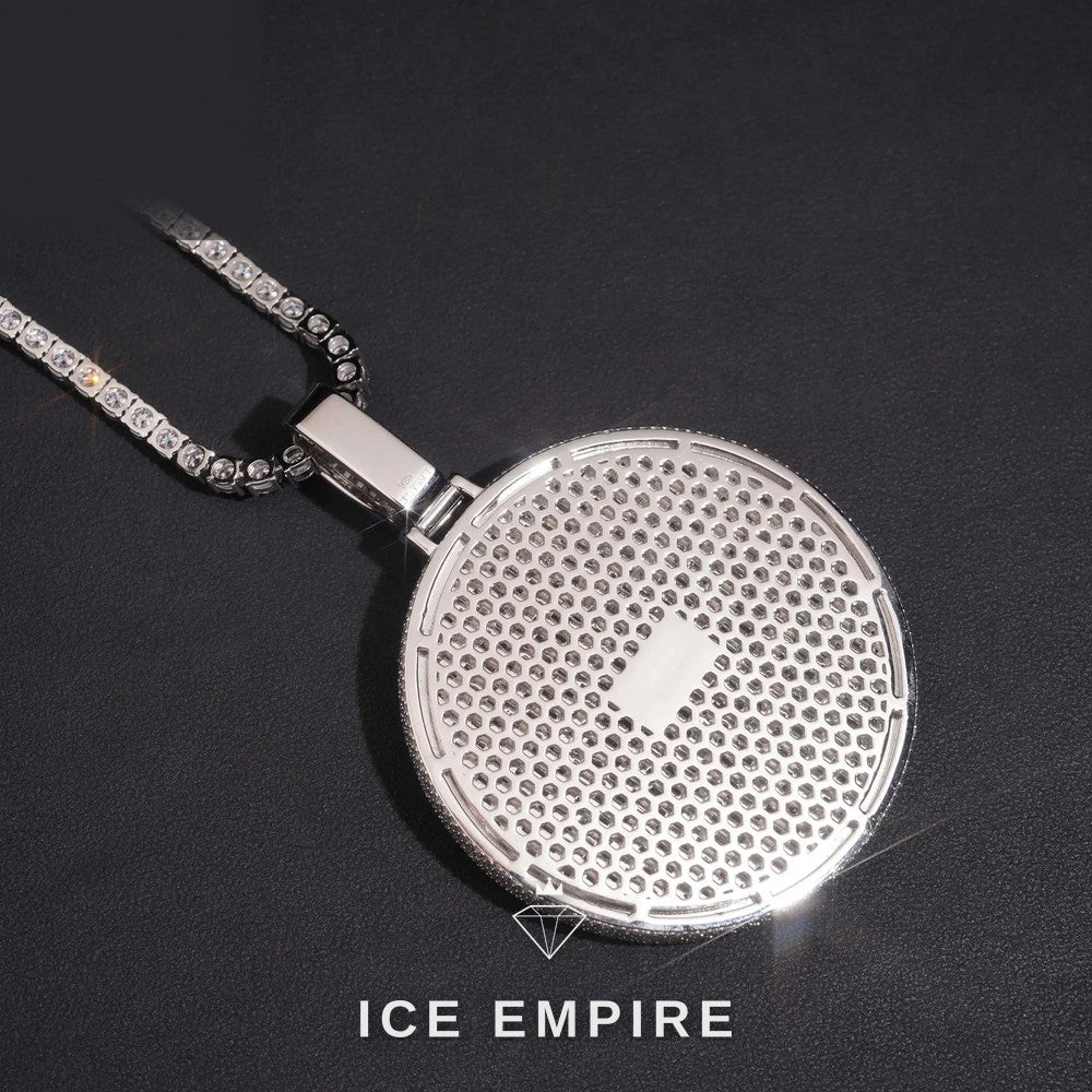 Iced Out Baguette 925 Silver Moissanite Pendant