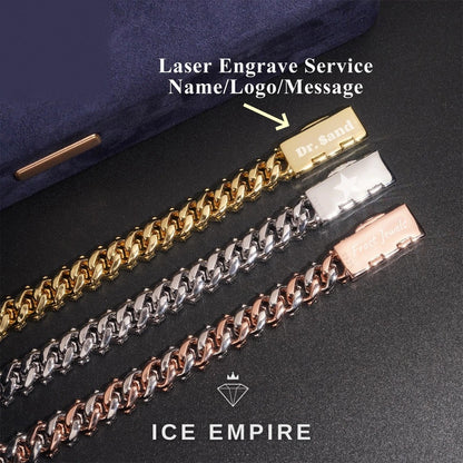 Iced Out Rose Gold Plated Moissanite Cuban Chain