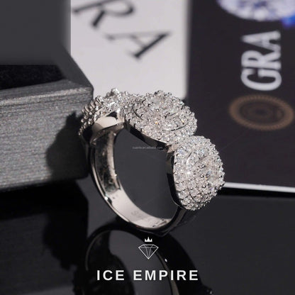 Iced Out Baguette 925 Silver Moissanite Ring