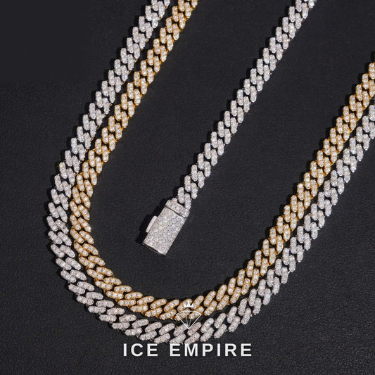 Iced Out Rose Gold Plated Moissanite Cuban Chain