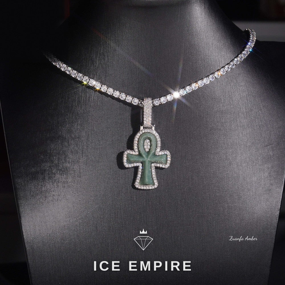 Iced Out Cross 925 Silver Moissanite Pendant