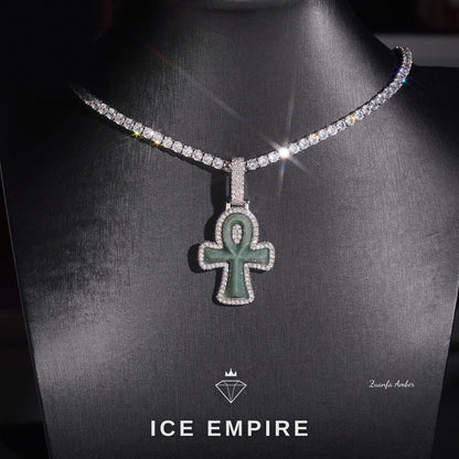 Iced Out Cross 925 Silver Moissanite Pendant