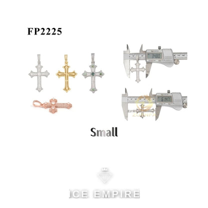 Iced Out Cross 925 Silver Moissanite Pendant
