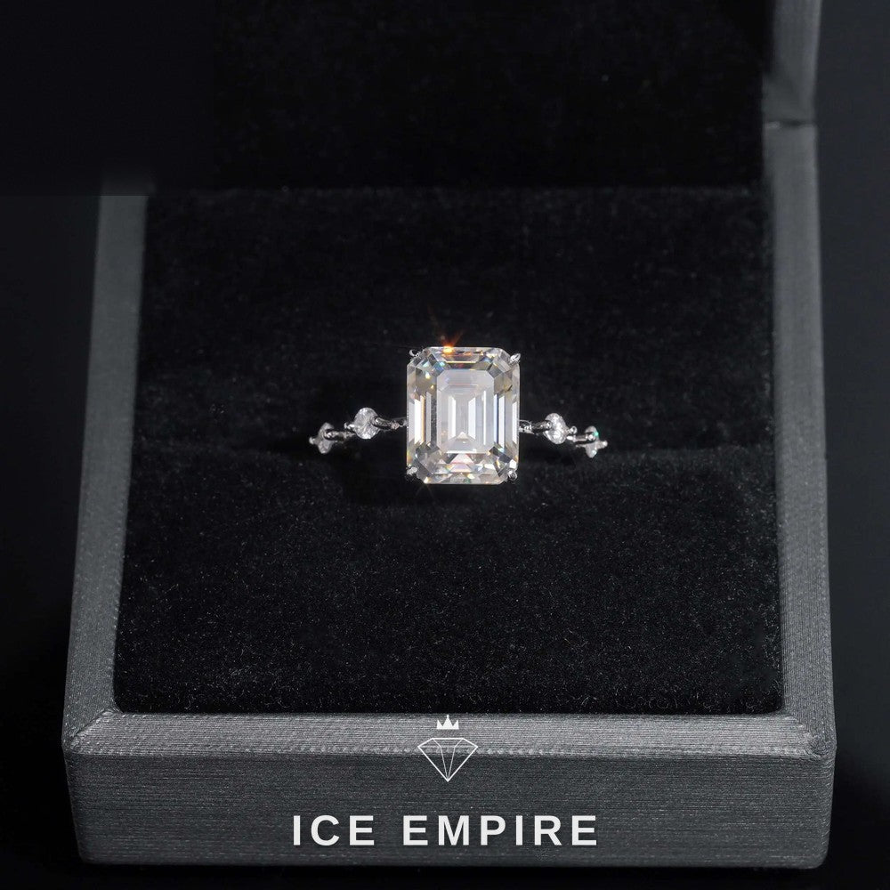 Iced Out Gold Plated Moissanite Wedding Band