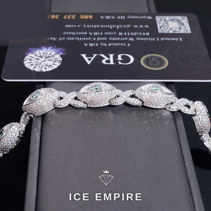 Iced Out 925 Silver Moissanite Cuban Chain