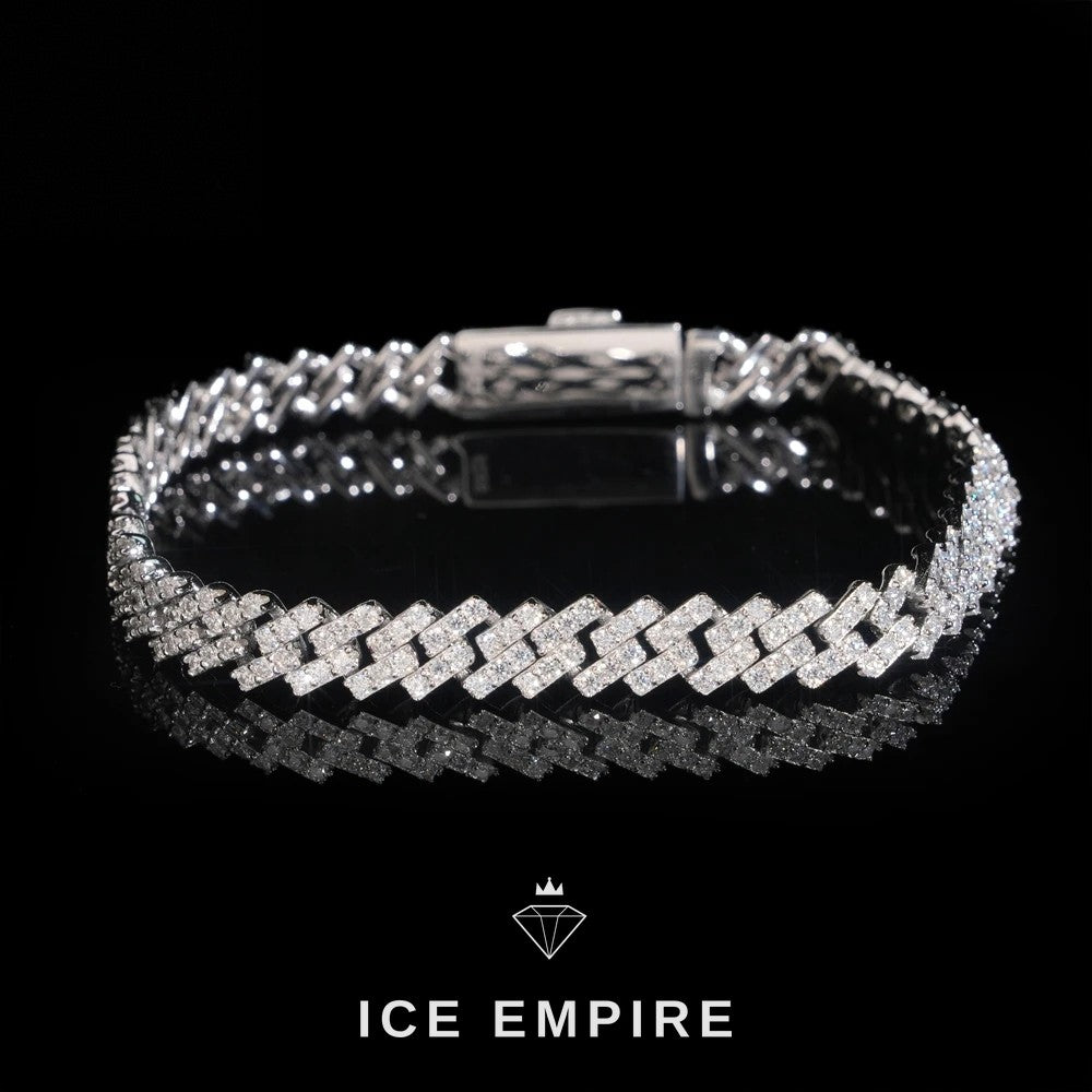 Iced Out 925 Silver Moissanite Cuban Chain