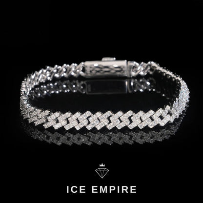 Iced Out 925 Silver Moissanite Cuban Chain