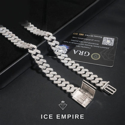 Iced Out Rose Gold Plated Moissanite Cuban Chain