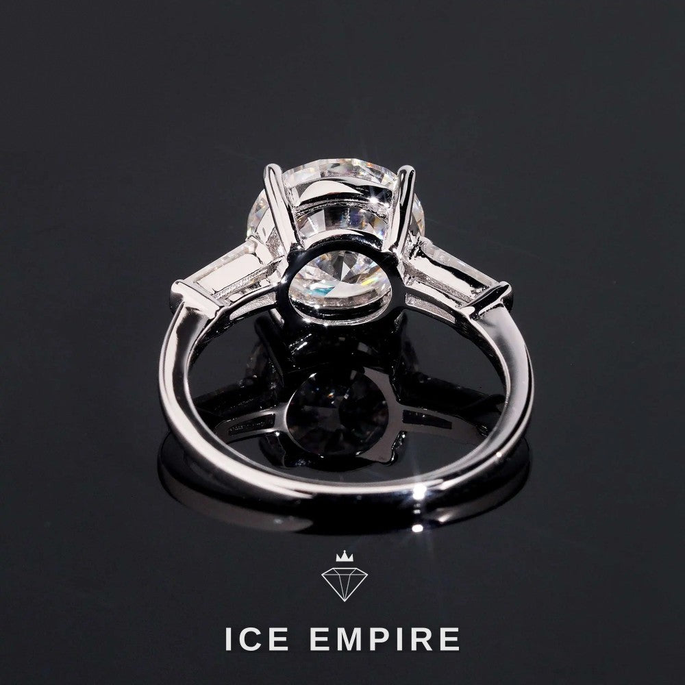 Iced Out Rose Gold Plated Moissanite Wedding Band