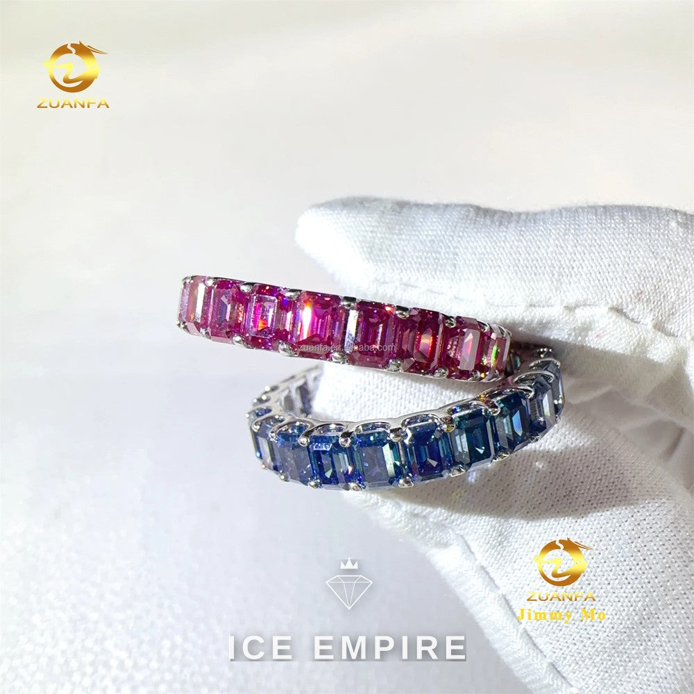 Iced Out 925 Silver Moissanite Ring