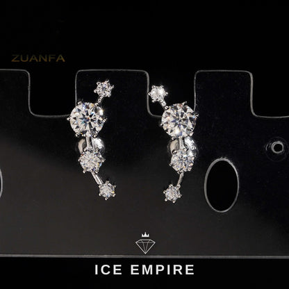 Iced Out Rose Gold Plated Moissanite Earrings